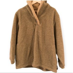 Vintage Woolrich Polartec Pullover Fuzzy Fleece Beige Tan  Sz XL